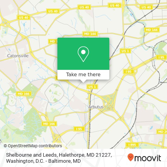 Mapa de Shelbourne and Leeds, Halethorpe, MD 21227