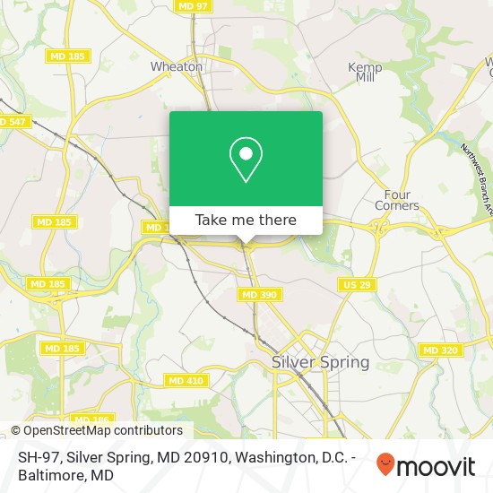 SH-97, Silver Spring, MD 20910 map