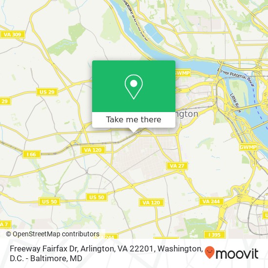 Freeway  Fairfax Dr, Arlington, VA 22201 map