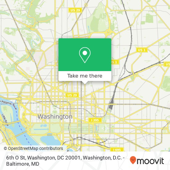 Mapa de 6th O St, Washington, DC 20001