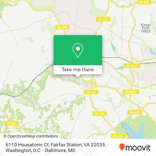 6110 Housatonic Ct, Fairfax Station, VA 22039 map