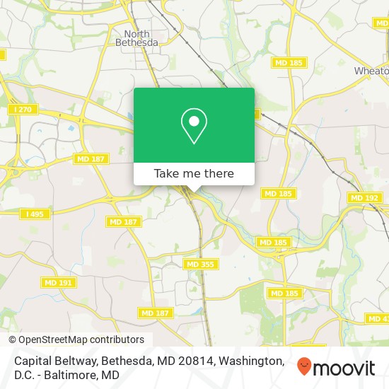 Mapa de Capital Beltway, Bethesda, MD 20814