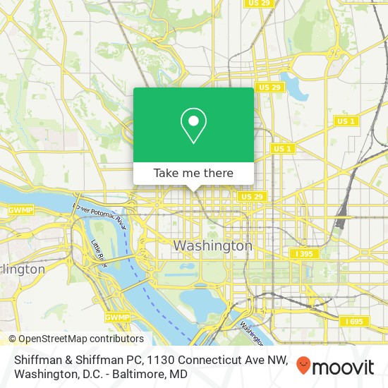 Mapa de Shiffman & Shiffman PC, 1130 Connecticut Ave NW