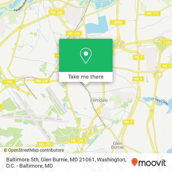 Mapa de Baltimore 5th, Glen Burnie, MD 21061