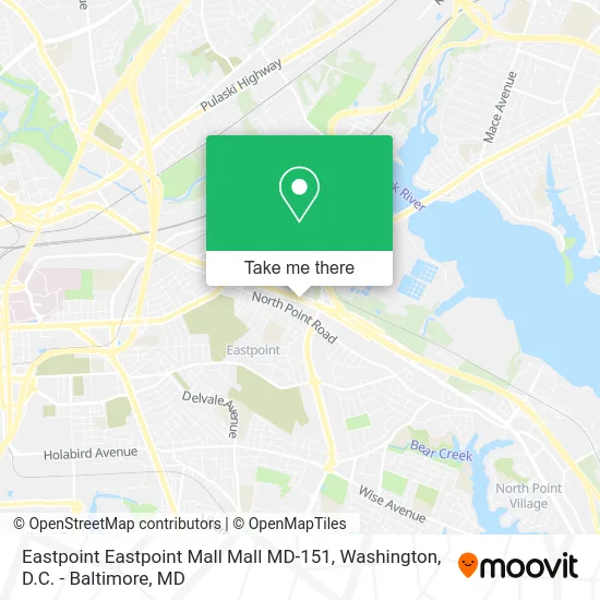 Eastpoint Eastpoint Mall Mall MD-151 map