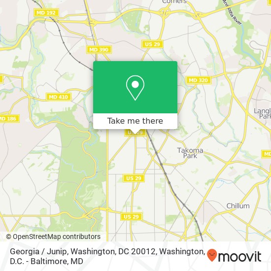 Mapa de Georgia / Junip, Washington, DC 20012