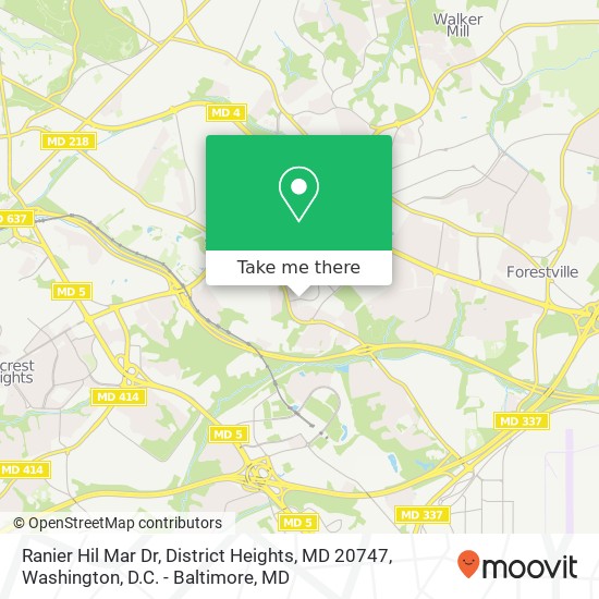 Mapa de Ranier Hil Mar Dr, District Heights, MD 20747