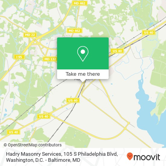 Mapa de Hadry Masonry Services, 105 S Philadelphia Blvd