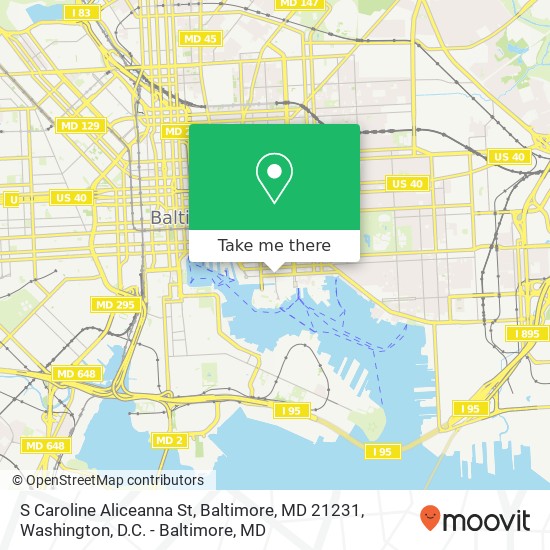 S Caroline Aliceanna St, Baltimore, MD 21231 map