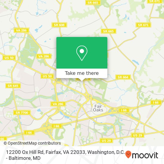 12200 Ox Hill Rd, Fairfax, VA 22033 map