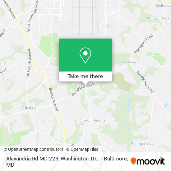 Alexandria Rd MD-223 map