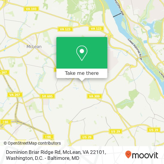 Mapa de Dominion Briar Ridge Rd, McLean, VA 22101