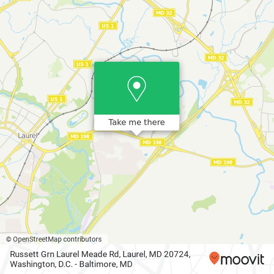 Mapa de Russett Grn Laurel Meade Rd, Laurel, MD 20724