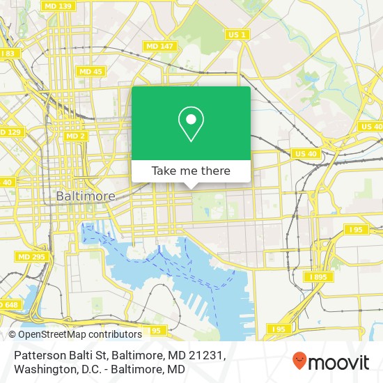 Patterson Balti St, Baltimore, MD 21231 map