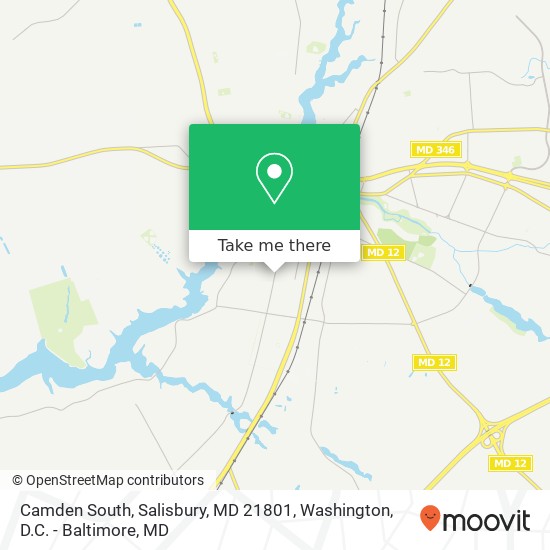 Mapa de Camden South, Salisbury, MD 21801