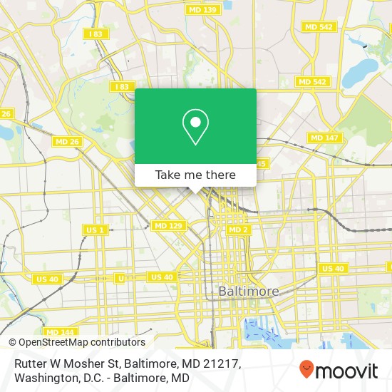 Rutter W Mosher St, Baltimore, MD 21217 map