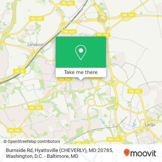Mapa de Burnside Rd, Hyattsville (CHEVERLY), MD 20785