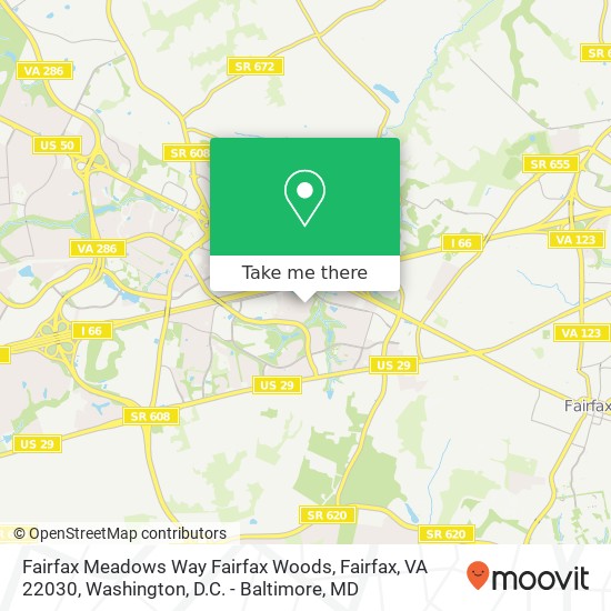 Fairfax Meadows Way Fairfax Woods, Fairfax, VA 22030 map