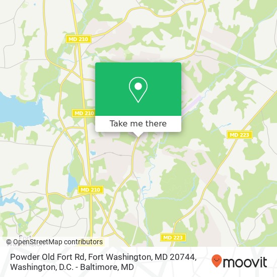 Mapa de Powder Old Fort Rd, Fort Washington, MD 20744