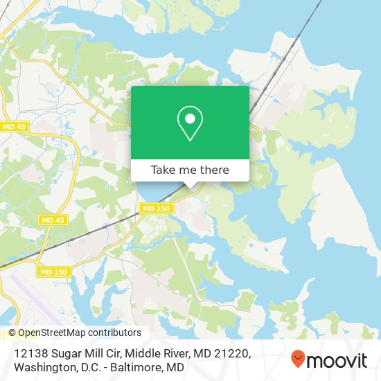 12138 Sugar Mill Cir, Middle River, MD 21220 map