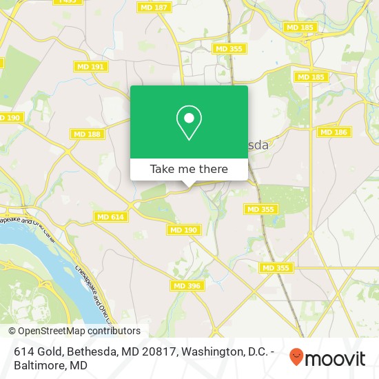 614 Gold, Bethesda, MD 20817 map