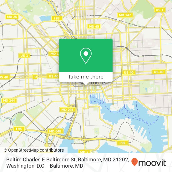 Baltim Charles E Baltimore St, Baltimore, MD 21202 map