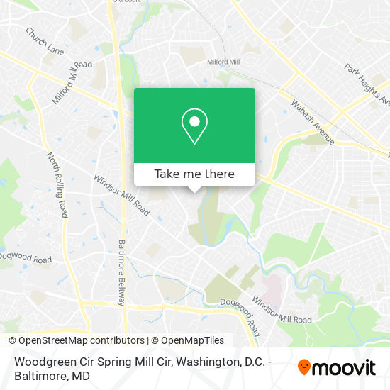 Woodgreen Cir Spring Mill Cir map