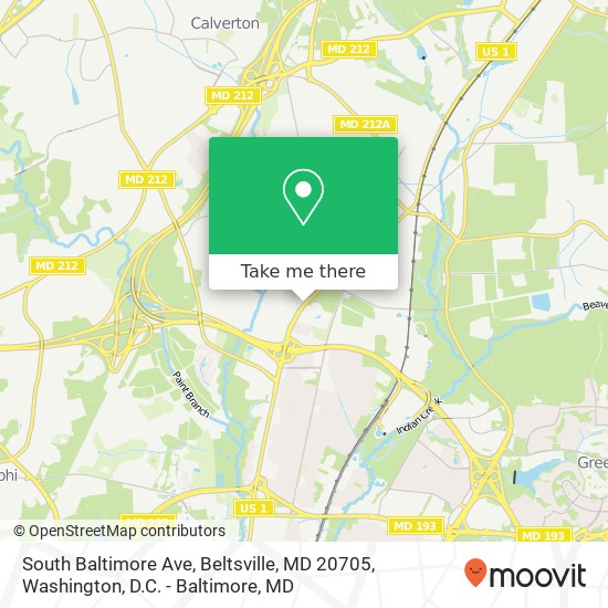 South Baltimore Ave, Beltsville, MD 20705 map