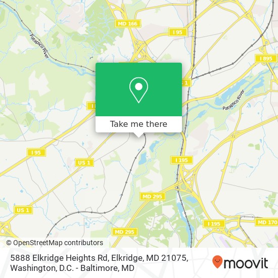 Mapa de 5888 Elkridge Heights Rd, Elkridge, MD 21075