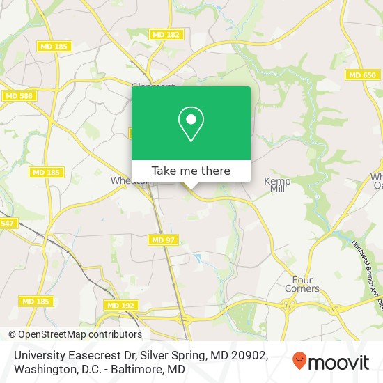 University Easecrest Dr, Silver Spring, MD 20902 map
