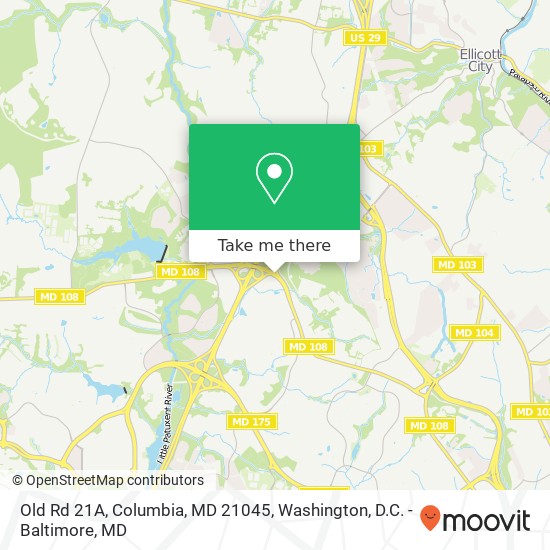 Old Rd 21A, Columbia, MD 21045 map