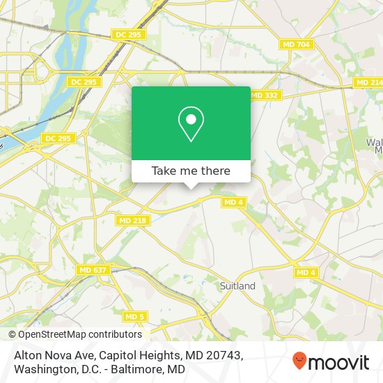 Mapa de Alton Nova Ave, Capitol Heights, MD 20743