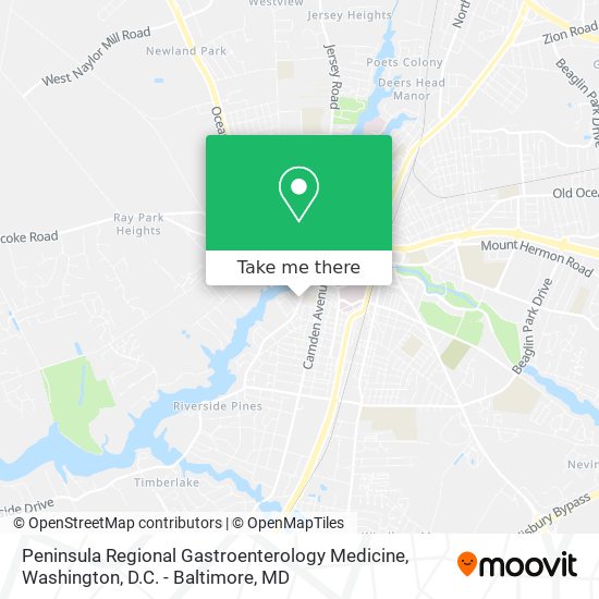 Peninsula Regional Gastroenterology Medicine map