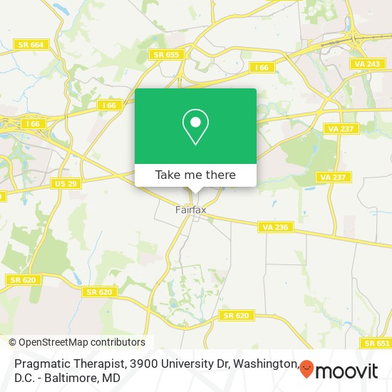 Mapa de Pragmatic Therapist, 3900 University Dr