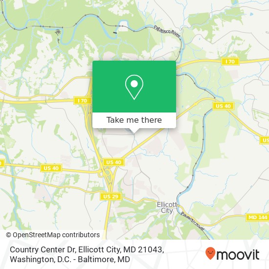 Mapa de Country Center Dr, Ellicott City, MD 21043