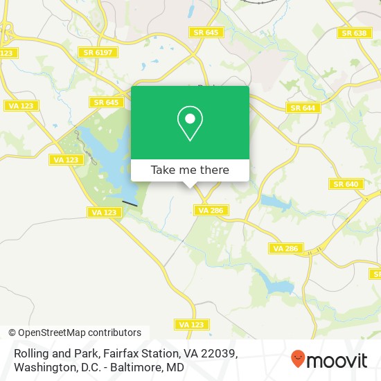 Mapa de Rolling and Park, Fairfax Station, VA 22039