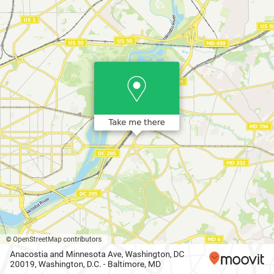 Anacostia and Minnesota Ave, Washington, DC 20019 map