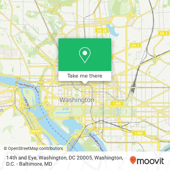 Mapa de 14th and Eye, Washington, DC 20005