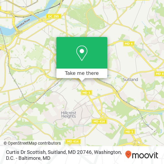 Mapa de Curtis Dr Scottish, Suitland, MD 20746