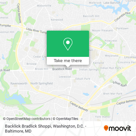 Backlick Bradlick Shoppi map