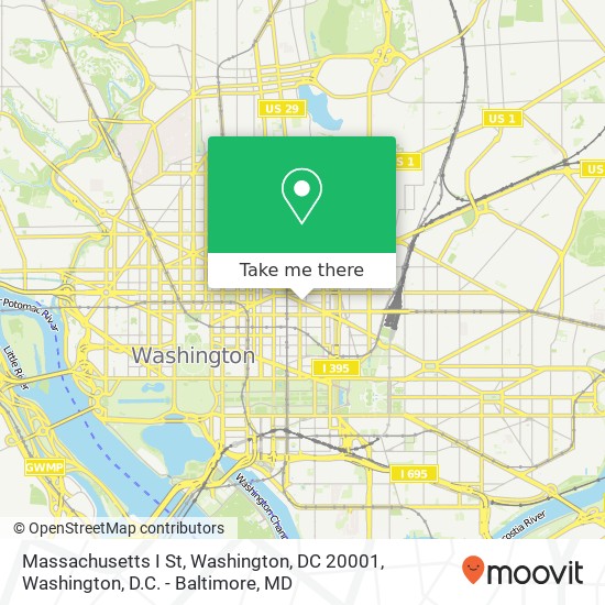 Massachusetts I St, Washington, DC 20001 map