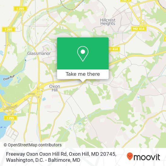 Mapa de Freeway  Oxon Oxon Hill Rd, Oxon Hill, MD 20745