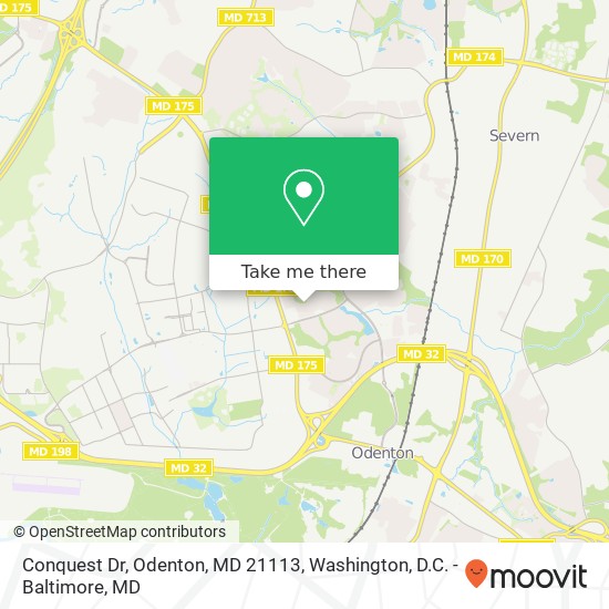 Conquest Dr, Odenton, MD 21113 map