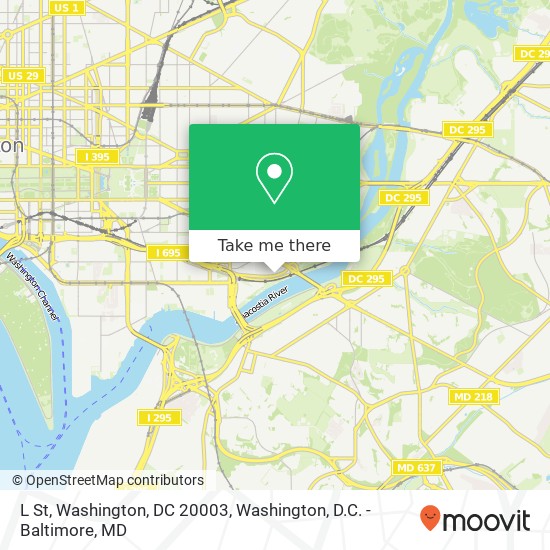 Mapa de L St, Washington, DC 20003