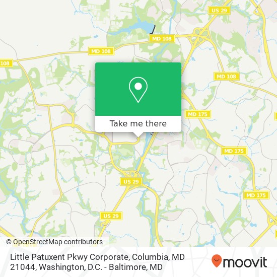 Mapa de Little Patuxent Pkwy Corporate, Columbia, MD 21044