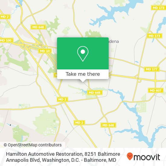 Hamilton Automotive Restoration, 8251 Baltimore Annapolis Blvd map