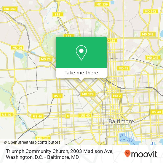 Mapa de Triumph Community Church, 2003 Madison Ave