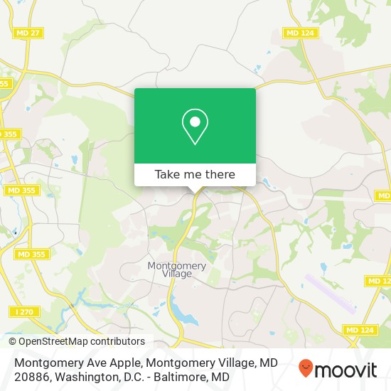 Montgomery Ave Apple, Montgomery Village, MD 20886 map