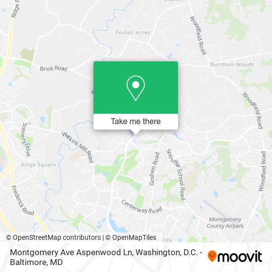 Montgomery Ave Aspenwood Ln map