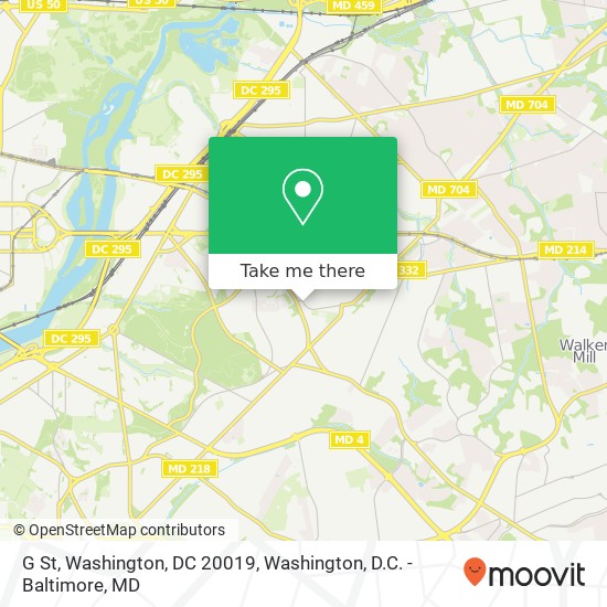 Mapa de G St, Washington, DC 20019